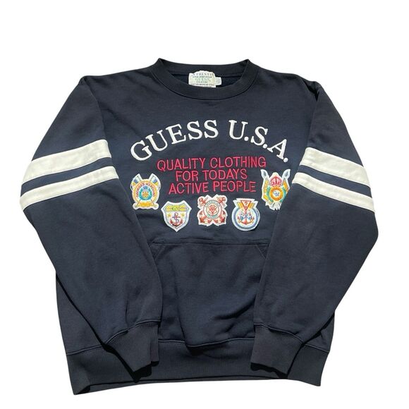 Vtg. Guess Georges Marciano Authentic Comfortable w Pockets Sweater Mens Sz Lg - Picture 1 of 16